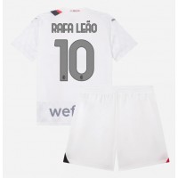 Otroški Nogometni dresi AC Milan Rafael Leao #10 Gostujoči 2023-24 Kratek Rokav (+ Kratke hlače)